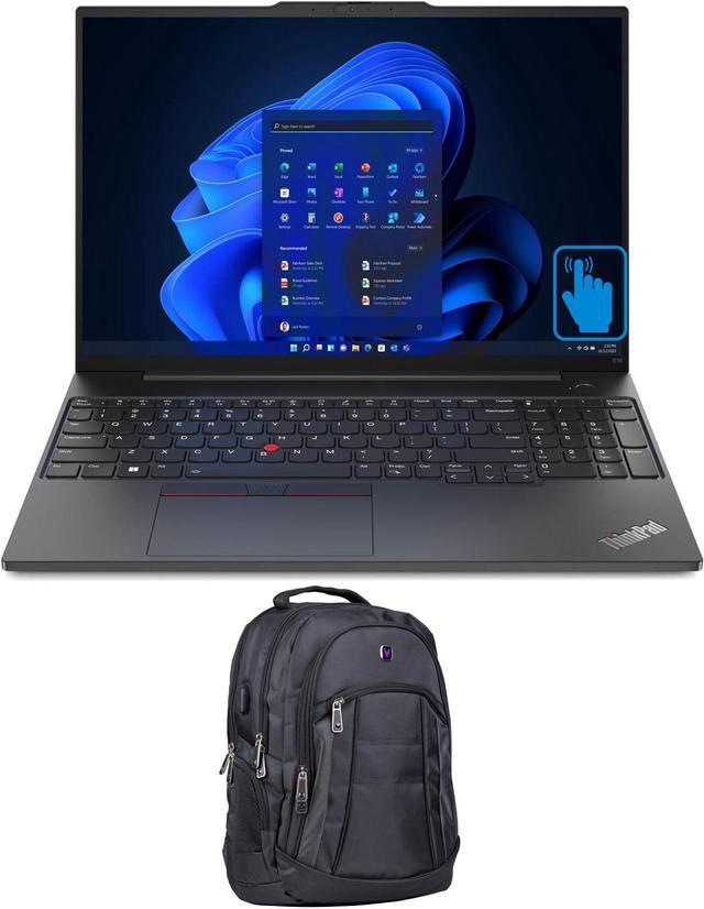 Alt view image 7 of 7 - Lenovo ThinkPad E16 Gen 1 Home & Business Laptop (Intel i7-1355U 10-Core, 16.0" 60 Hz Touch Wide UXGA (1920x1200), Intel Iris Xe, 24GB RAM, 1TB SSD, Backlit KB, Win 11 Pro) with Premium Backpack