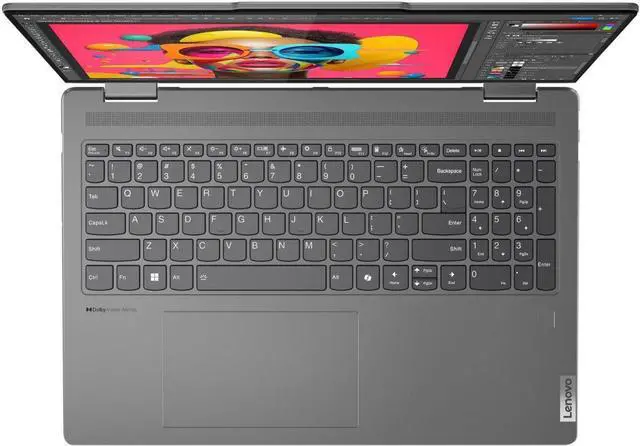 Alt view image 4 of 7 - Lenovo Yoga 7i Home & Business 2-in-1 Laptop (Intel Core Ultra 7 155U 12-Core, 16.0" 60 Hz Touch Wide UXGA (1920x1200), Intel Graphics, 16GB LPDDR5X 7466MHz RAM, Win 11 Home) with USB-C Dock