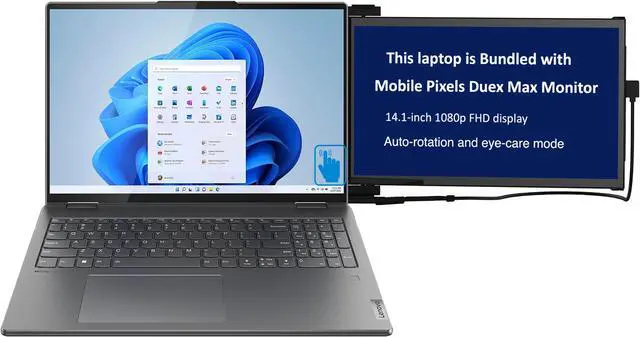 Main image of Lenovo Yoga 7i Home & Business 2-in-1 Laptop (Intel Core Ultra 7 155U 12-Core, 16.0" 60 Hz Touch Wide UXGA (1920x1200), Intel Graphics, 16GB LPDDR5X 7466MHz RAM, 1TB SSD, Backlit KB, Win 11 Home)