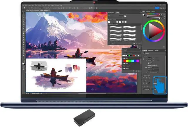 Main image of Lenovo Yoga 9i Home & Business 2-in-1 Laptop (Intel Ultra 7-155H 16-Core, 14.0" 120 Hz Touch 2.8K (2880x1800), Intel Arc, 16GB LPDDR5X 7466MHz RAM, Win 11 Home) with USB-C Dock