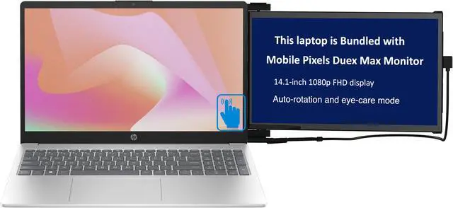 Main image of HP 15t-fd000 School & Business Laptop (Intel i5-1334U 10-Core, 15.6" 60 Hz Touch Full HD (1920x1080), Intel UHD, 8GB RAM, 256GB SSD, Backlit KB, Wifi, Webcam, Fingerprint, Bluetooth, Win 11 Home)