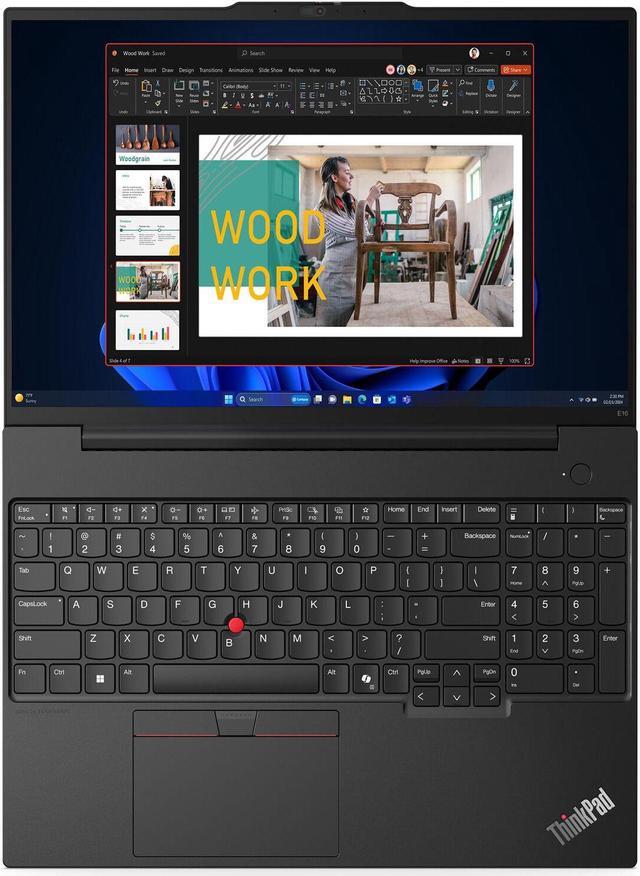 Alt view image 5 of 7 - Lenovo Thinkpad E16 Gen 2 Home & Business Laptop (AMD Ryzen 5 7535U 6-Core, 16.0" 60 Hz 8GB DDR5 4800MHz RAM, 512GB PCIe SSD, Backlit KB, Wifi, Webcam, Win 11 Pro) with Premium Backpack