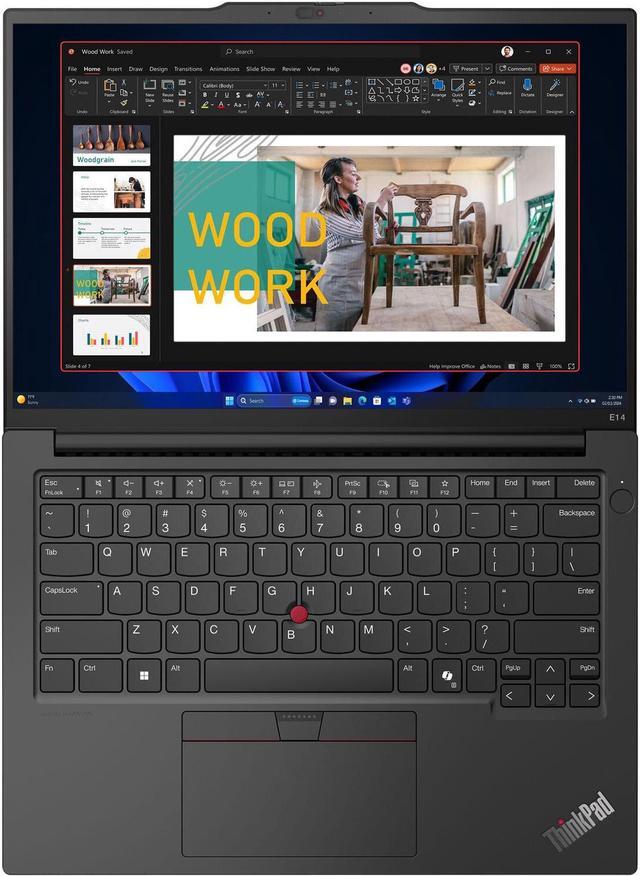 Alt view image 6 of 7 - Lenovo ThinkPad E14 Gen 6 School & Business Laptop (Intel Core Ultra 7 155U 12-Core, 14.0" 60 Hz Touch Wide UXGA (1920x1200), Intel Graphics, 32GB DDR5 5600MHz RAM, Win 11 Pro) with USB-C Dock