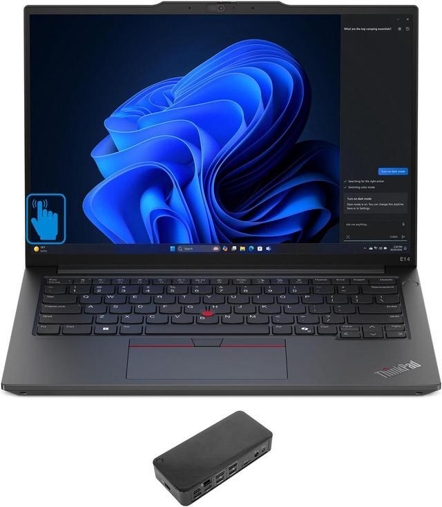 Main image of Lenovo ThinkPad E14 Gen 6 School & Business Laptop (Intel Core Ultra 7 155U 12-Core, 14.0" 60 Hz Touch Wide UXGA (1920x1200), Intel Graphics, 32GB DDR5 5600MHz RAM, Win 11 Pro) with USB-C Dock