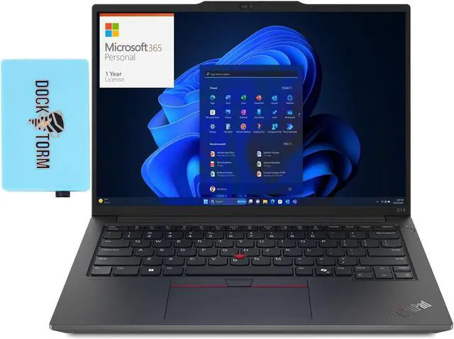 Main image of Lenovo ThinkPad E14 Gen 6 School & Business Laptop (Intel Ultra 5-125U 12-Core, 14.0" 60 Hz Wide UXGA (1920x1200), Intel Graphics, Win 11 Home) with Microsoft 365 Personal , Dockztorm Hub