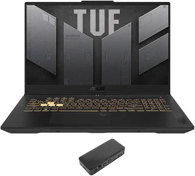 Main image of ASUS TUF Gaming F17 Gaming & Entertainment Laptop (Intel i7-13700H 14-Core, 17.3" 144 Hz Full HD (1920x1080), GeForce RTX 4060, 64GB RAM, 2x2TB PCIe SSD RAID 1  (2TB), Win 11 Pro) with USB-C Dock