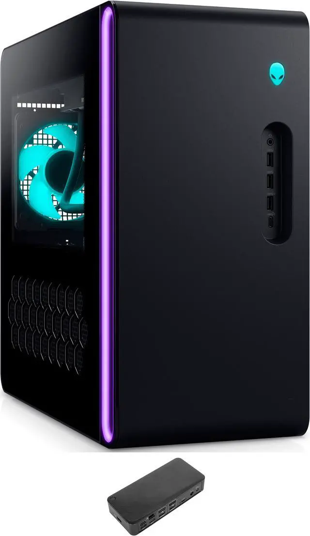 Main image of Dell Aurora R16 Gaming Desktop PC (Intel i7-14700F 20-Core, GeForce RTX 4060 Ti, 16GB DDR5 5600MHz RAM, 1TB PCIe SSD, Wifi, Bluetooth, Win 10 Pro) with USB-C Dock