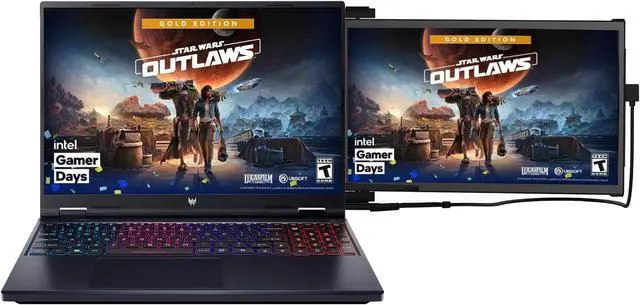 Alt view image 3 of 7 - Acer Predator Helios Neo 16 Laptop 16.0" Wide UXGA (1920x1200) (Intel i9-14900HX, 16GB DDR5 5600MHz RAM, 2x512GB PCIe SSD (1TB), Backlit KB, Wifi, Bluetooth, Win 11 Home) with Duex Max DS Monitor