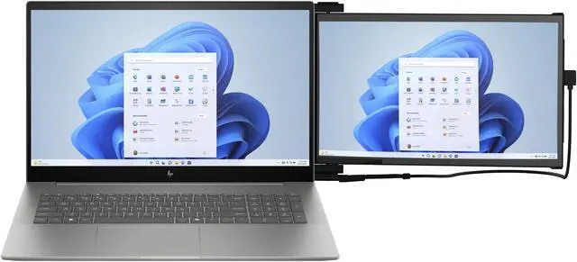 Alt view image 3 of 7 - HP ENVY 17t-cw100 Laptop (Intel Ultra 5-125H  14-Core, 64GB DDR5 5600MHz RAM, 512GB PCIe SSD, Intel Arc, 17.3" 60 Hz Touch Full HD (1920x1080), Wifi, Bluetooth, Win 11 Pro) with Duex Max DS Monitor