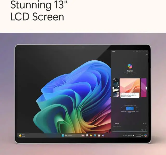 Alt view image 6 of 7 - Microsoft Surface Pro AI Powered 2-in-1 Laptop 13.0" Touchscreen OLED 2880x1920 Display (Qualcomm Snapdragon X Elite X1E-80-100, 16GB LPDDR5X, 1TB SSD, 2 Thunderbolt 4, WiFi 7, Win 11 Home) (Renewed)