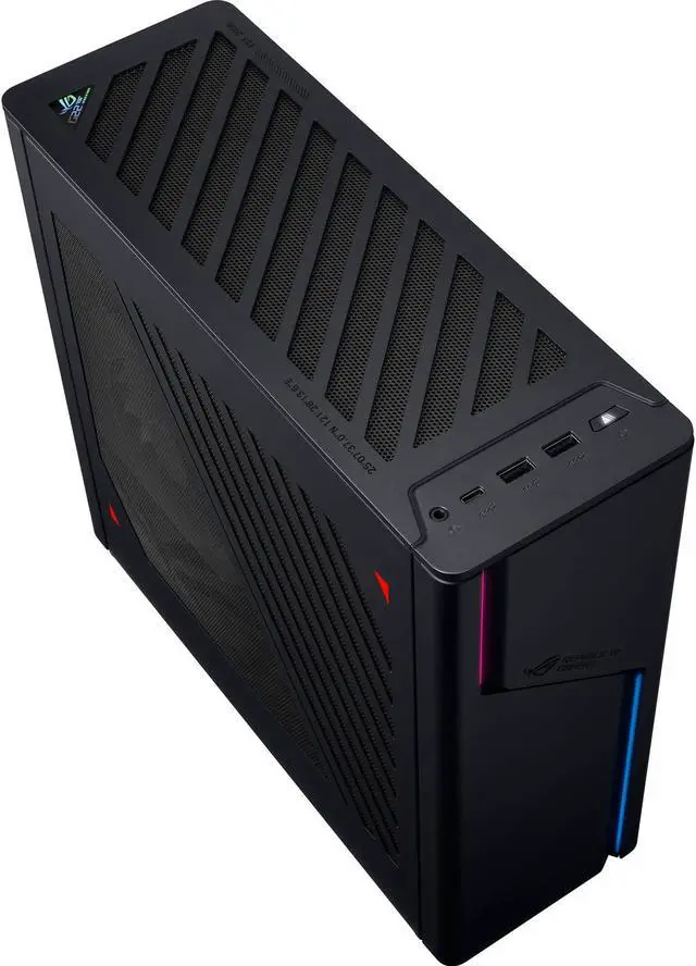 Alt view image 5 of 7 - ASUS ASUS ROG G22CH-PB776 Gaming Desktop PC (Intel i7-13700F, GeForce RTX 4070 12GB GDDR6X, 64GB DDR5, 2x4TB PCIe SSD (8TB), Air Cooling, 600W PSU, WiFi 6E, Bluetooth 5.3, RJ-45, Win 11 Pro) (Renewed)