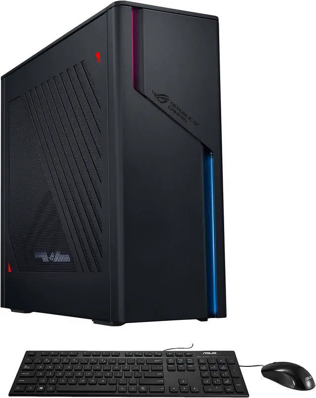 Main image of ASUS ASUS ROG G22CH-PB776 Gaming Desktop PC (Intel i7-13700F, GeForce RTX 4070 12GB GDDR6X, 64GB DDR5, 2x4TB PCIe SSD (8TB), Air Cooling, 600W PSU, WiFi 6E, Bluetooth 5.3, RJ-45, Win 11 Pro) (Renewed)
