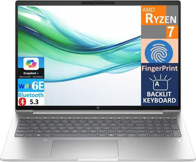 Main image of HP ProBook 465 G11 Business Laptop 16.0" WUXGA Display (AMD Ryzen 7 7735U, 32GB DDR5, 1TB PCIe SSD, AMD Radeon, Backlit KB, Fingerprint, WiFi 6E, Webcam, Bluetooth 5.3, Win 11 Pro)