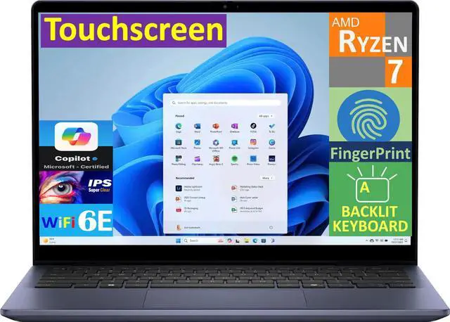 Main image of Dell Inspiron 14  2-in-1 Laptop 14.0" Touchscreen IPS WUXGA Display (AMD Ryzen 7 8840HS, 32GB DDR5, 4TB PCIe SSD, Backlit KB, Fingerprint, WiFi 6E, Webcam, Bluetooth 5.3, Win 11 Home)