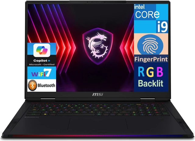 Main image of MSI Raider 18 HX Gaming Laptop 18" 120Hz Mini LED 4K Display (Intel i9-14900HX, GeForce RTX 4090 16GB, 128GB DDR5, 4TB PCIe SSD, RGB KB, Fingerprint, 2 Thunderbolt 4, WiFi 7, Webcam, Win 11 Pro)
