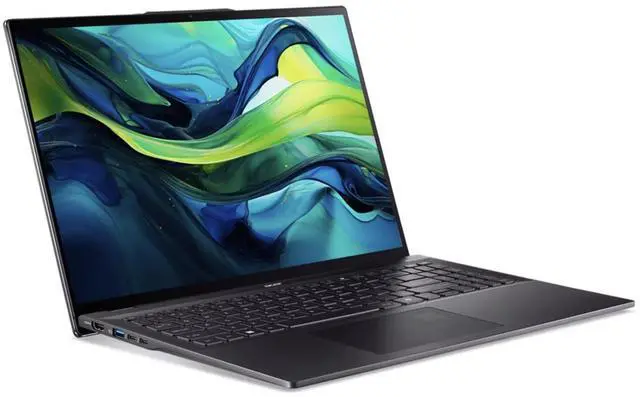 Alt view image 2 of 7 - Acer Swift 16 AI AI PC Laptop 16.0" Touchscreen OLED 2.8K Display (Intel Ultra 7-256V, 16GB LPDDR5X, 4TB PCIe SSD, Intel Arc, Backlit KB, Fingerprint, 2 Thunderbolt 4, WiFi 7, Webcam, Win 11 Home)