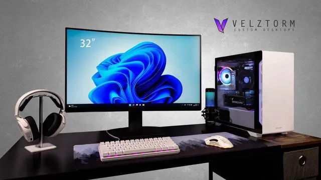 Alt view image 2 of 7 - Velztorm Nix Gaming Desktop PC (AMD Ryzen 5 5600X, GeForce RTX 5070, 16GB DDR4, 1TB PCIe SSD + 2TB HDD, 750W PSU, RJ-45, HDMI, Win 11 Pro)