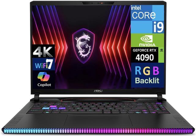 Main image of MSI Raider GE68 HX AI Gaming Laptop 16.0" 120Hz IPS 4K Display (Intel i9-14900HX, NVIDIA GeForce RTX 4090 16GB, 64GB DDR5, 2TB SSD, Per Key RGB KB, Thunderbolt 4, WiFi 7, Webcam, Win 11 Home)