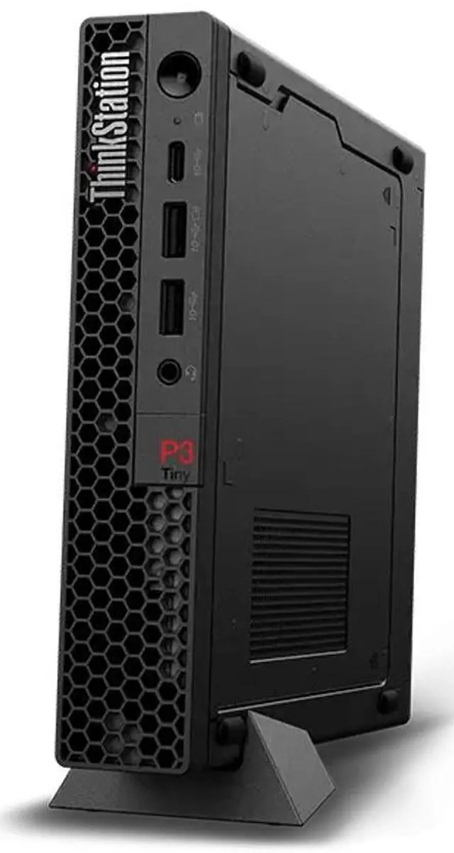 Alt view image 5 of 5 - Lenovo ThinkStation P3 Tiny Workstation Mini Desktop (Intel i7-14700 vPro, NVIDIA T400 4GB, 16GB DDR5, 512GB SSD, WiFi 6, Bluetooth 5.2, 300W PSU, RJ-45, 1x DP; 3x mDP, HDMI, Win 11 Pro)