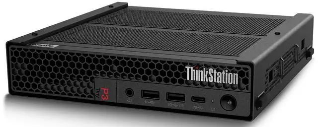 Alt view image 3 of 5 - Lenovo ThinkStation P3 Tiny Workstation Mini Desktop (Intel i7-14700 vPro, NVIDIA T400 4GB, 16GB DDR5, 512GB SSD, WiFi 6, Bluetooth 5.2, 300W PSU, RJ-45, 1x DP; 3x mDP, HDMI, Win 11 Pro)