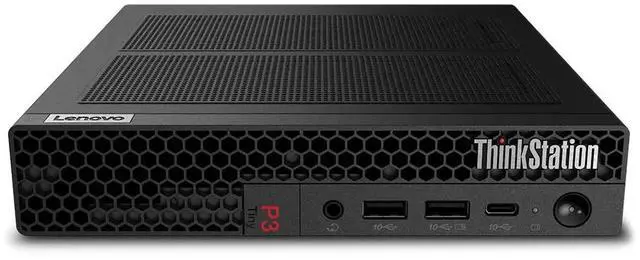 Alt view image 2 of 5 - Lenovo ThinkStation P3 Tiny Workstation Mini Desktop (Intel i7-14700 vPro, NVIDIA T400 4GB, 16GB DDR5, 512GB SSD, WiFi 6, Bluetooth 5.2, 300W PSU, RJ-45, 1x DP; 3x mDP, HDMI, Win 11 Pro)