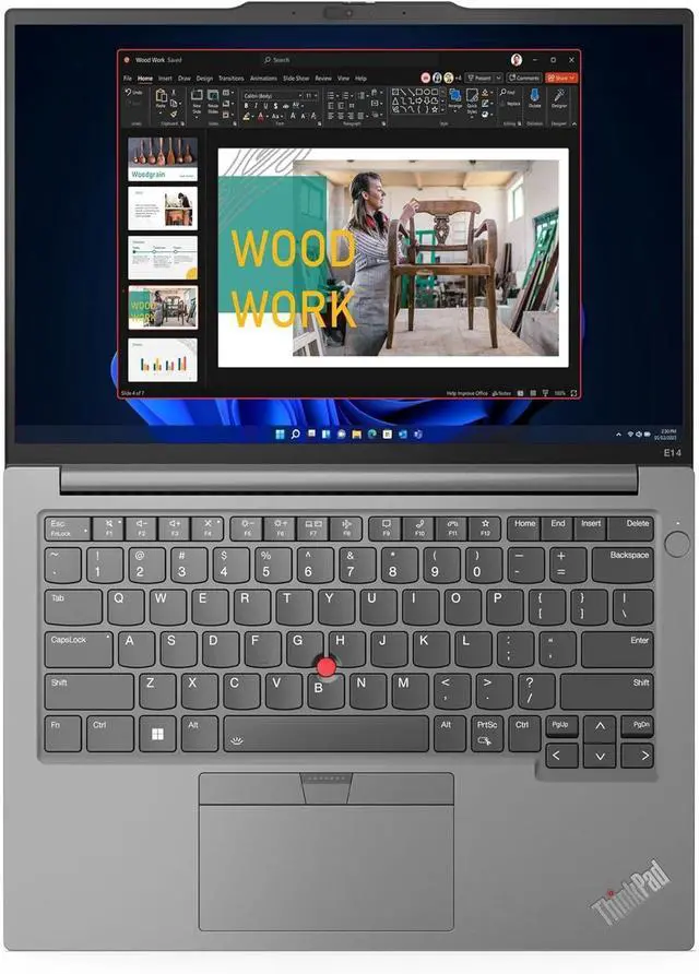 Alt view image 2 of 6 - Lenovo ThinkPad E14 Gen 5 Business Laptop 14.0" IPS WUXGA Display (Intel i7-1355U, 24GB DDR4, 1TB M.2  PCIe SSD, Intel Iris Xe, Backlit KB, Fingerprint, Thunderbolt 4, WiFi 6, Webcam, Win 11 Pro)
