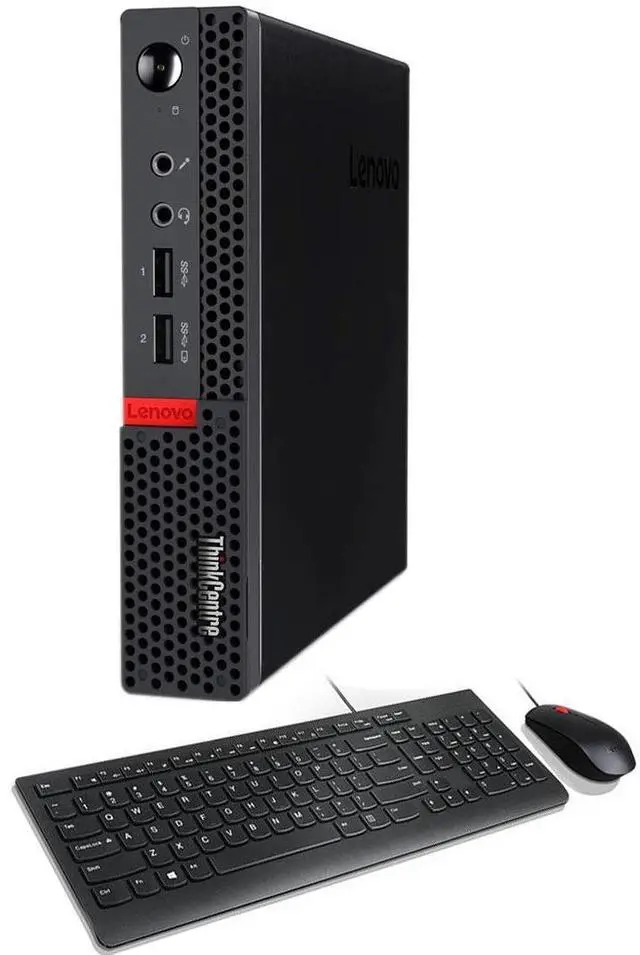 Alt view image 3 of 7 - Lenovo ThinkCentre M625q Business Mini Desktop (AMD E2-9000e, Integrated Graphics, 4GB DDR4, 128GB SSD, 65W PSU, RJ-45, 2 Display Port, Win 11 Home) (Renewed)