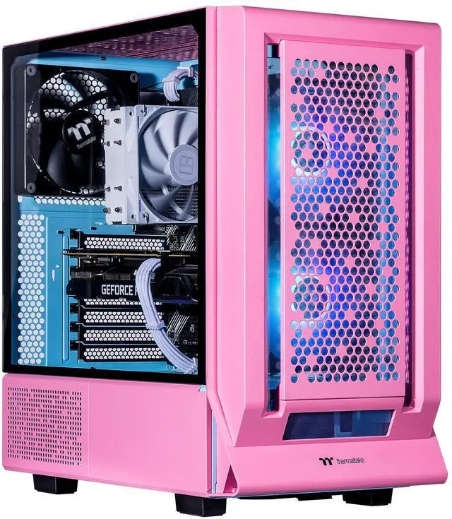 Main image of Velztorm Pink Fultix Gaming Desktop PC (AMD Ryzen 5-5500, GeForce RTX 5060, 32GB DDR4, 1TB PCIe SSD + 1TB HDD, RGB Fans, 750W PSU, WiFi 5, Bluetooth 5.0, RJ-45, 1 Display Port, HDMI, Win 11 Home)