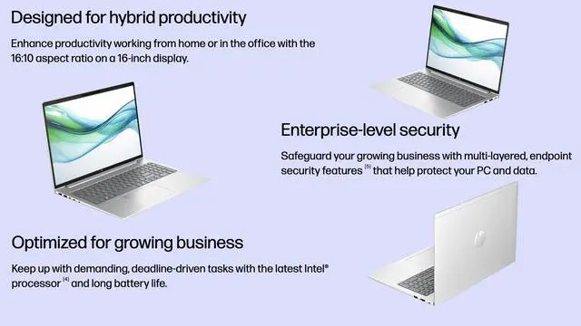 Alt view image 5 of 7 - HP Probook 460 AI Powered Laptop 16.0" IPS WUXGA Display (Intel Ultra 5 125U, 16GB DDR5, 512GB SSD, Intel Graphics, Backlit KB, Fingerprint, WiFi 6E, Webcam, FreeDos) w/Duex Max DS Monitor