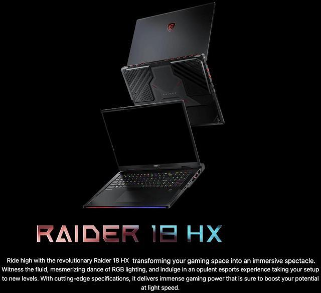 Alt view image 4 of 7 - MSI Raider AI Gaming Laptop 18" 120Hz Mini LED 4K Display (Intel Ultra 9- 285HX, NVIDIA GeForce RTX 5080 16GB, 64GB DDR5, 2x 2TB SSD, Backlit KB, Fingerprint, Win 11 Home) w/DKZ USB Port Expander