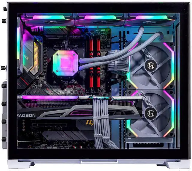 Alt view image 3 of 7 - Velztorm Mini Lux Gaming Desktop PC (AMD Ryzen 9 5950X, AMD Radeon RX 9060 XT, 64GB DDR4, 2TB PCIe SSD + 6TB HDD, 240mm AIO, 750W PSU, WiFi 4, RJ-45, 1 Display Port, HDMI, Win 11 Pro)