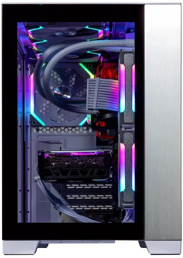 Alt view image 5 of 7 - Velztorm Mini Lux Gaming Desktop PC (AMD Ryzen 9 5950X, AMD Radeon RX 9060 XT, 64GB DDR4, 2TB PCIe SSD + 6TB HDD, 240mm AIO, 750W PSU, WiFi 4, RJ-45, 1 Display Port, HDMI, Win 11 Pro)