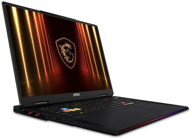 Alt view image 6 of 7 - MSI Raider AI Gaming Laptop 18" 120Hz Mini LED 4K Display (Intel Ultra 9- 285HX, NVIDIA GeForce RTX 5090 24GB, 64GB DDR5, 2TB SSD, RGB KB, Fingerprint, Win 11 Pro) w/Duex Max DS Monitor