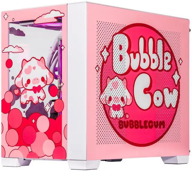 Alt view image 7 of 7 - Velztorm Bubble Cow Custom Built Gaming Desktop PC (AMD Ryzen 7 5700X, Radeon RX 9070 XT, 128GB DDR4, 4TB PCIe SSD + 6TB HDD, RGB Fans, 240mm AIO, 850W PSU, WiFi 5, Bluetooth 5.0, RJ-45, Win 10 Pro)