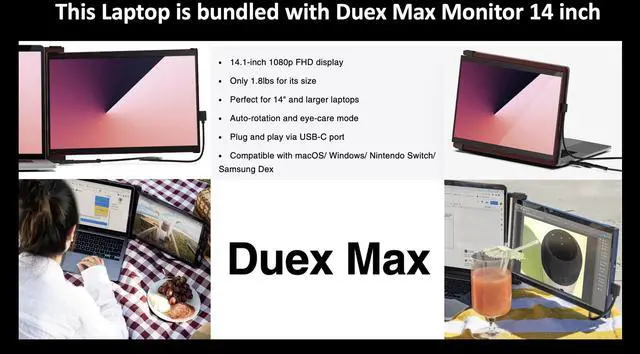Alt view image 2 of 7 - HP OmniBook 5 AI Powered Laptop 16.0" Touchscreen IPS WUXGA Display (AMD Ryzen AI 7 350, 32GB LPDDR5X, 1TB SSD, AMD Radeon 860M, Backlit KB, WiFi 6, Webcam, Win 11 Home) w/Duex Max DS Monitor
