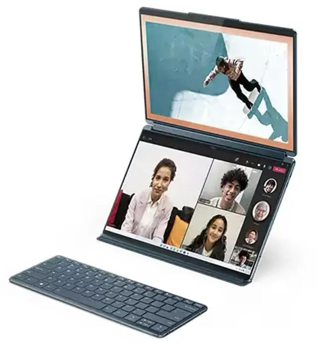 Alt view image 3 of 7 - Lenovo Yoga Book 9i 2-in-1 AI PC 2-in-1 Laptop 13.3" Touchscreen OLED 2.8K Display (Intel Core Ultra 7 155U, 16GB LPDDR5X, 1TB SSD, 3 Thunderbolt 4, WiFi 6E, Webcam, Bluetooth 5.3, Win 11 Home)
