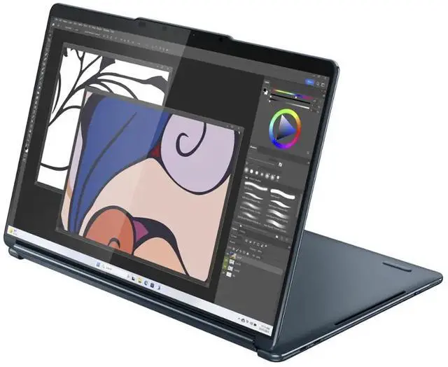 Alt view image 4 of 7 - Lenovo Yoga Book 9i 2-in-1 AI PC 2-in-1 Laptop 13.3" Touchscreen OLED 2.8K Display (Intel Core Ultra 7 155U, 16GB LPDDR5X, 1TB SSD, 3 Thunderbolt 4, WiFi 6E, Webcam, Bluetooth 5.3, Win 11 Home)