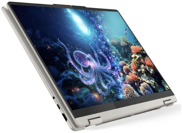 Alt view image 4 of 7 - Lenovo Yoga AI PC 2-in-1 Laptop 16.0" Touchscreen IPS WUXGA Display (AMD Ryzen AI 5 340, 16GB LPDDR5X, 512GB SSD, Backlit KB, Fingerprint, WiFi 7, Webcam, Win 11 Home) w/Duex Max DS Monitor