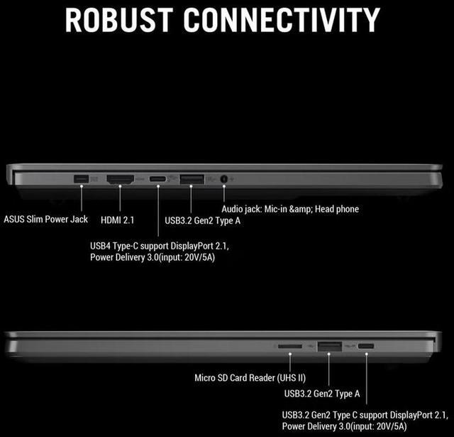 Alt view image 6 of 7 - ASUS ROG Zephyrus G14 AI Gaming Laptop 14.0" 120Hz 2.8K Display (AMD Ryzen AI 9 HX 370, GeForce RTX 5070 Ti 12GB, 32GB LPDDR5X, 4TB PCIe SSD, RGB KB, WiFi 7, Webcam, Bluetooth 5.4, Win 11 Pro)