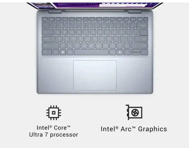 Alt view image 7 of 7 - Dell 14 AI Business 2-in-1 Laptop 14.0" Touchscreen LCD WUXGA Display (Intel Ultra 7-256V, 16GB LPDDR5X, 1TB SSD, Backlit KB, Fingerprint, Thunderbolt 4, WiFi 7, Webcam, Bluetooth 5.4, Win 11 Home)