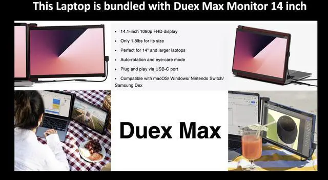 Alt view image 2 of 7 - HP OmniBook X Flip 2-in-1 AI Powered 2-in-1 Laptop 16.0" Touchscreen IPS WUXGA Display (Intel Ultra 7-256V, 16GB LPDDR5X, 1TB SSD, Backlit KB, Thunderbolt 4, Win 11 Home) w/Duex Max DS Monitor
