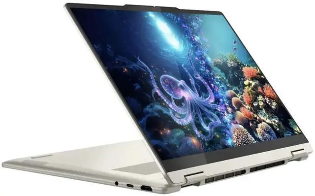 Alt view image 5 of 7 - Lenovo Yoga 7 AI Powered 2-in-1 Laptop 14.0" Touchscreen OLED WUXGA Display (AMD Ryzen AI 7 350, 16GB LPDDR5X, 1TB SSD, Backlit KB, Fingerprint, WiFi 7, Webcam, Bluetooth 5.4, Win 11 Home)