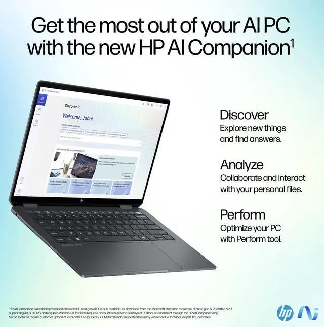 Alt view image 3 of 7 - HP OmniBook Ultra Flip AI Powered 2-in-1 Laptop 14.0" Touchscreen OLED 2.8K Display (Intel Ultra 7-256V, 16GB LPDDR5X, 1TB SSD, Backlit KB, Fingerprint, 2 Thunderbolt 4, WiFi 7, Webcam, Win 11 Home)