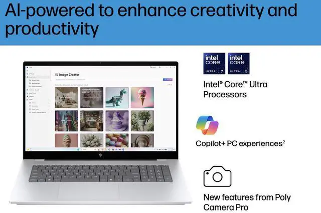 Alt view image 3 of 7 - HP OmniBook X AI Powered Laptop 17.3" Touchscreen IPS FHD Display (Intel Ultra 7-256V, 16GB LPDDR5X, 1TB SSD, Intel Arc 140V, Backlit KB, Thunderbolt 4, WiFi 6E, Webcam, Bluetooth 5.3, Win 11 Home)