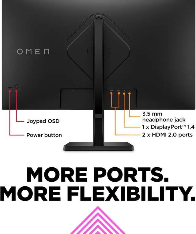 Alt view image 6 of 6 - HP OMEN 32" QHD IPS Monitor with 1ms Response Time, Anti Glare, Flicker Free, VESA Mount (100mm), Displayport, HDMI & Dockztorm USB Port Expander, Black (2025 Latest Model)