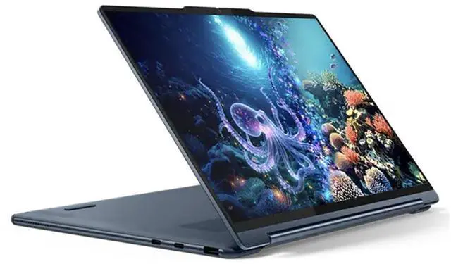 Alt view image 2 of 7 - Lenovo Yoga HIGH PERFORMANCE 2-in-1 Laptop 14.0" Touchscreen OLED 2.8K Display (Intel Ultra 7-258V, 32GB LPDDR5X, 1TB SSD, Backlit KB, Fingerprint, 2 Thunderbolt 4, WiFi 7, Webcam, Win 11 Home)