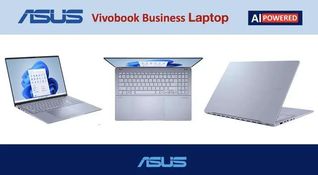 Alt view image 7 of 7 - ASUS Vivobook AI Business Laptop 16.0" OLED 2.8K Display (Intel Ultra 9-285H, 32GB LPDDR5X, 1TB SSD, Intel Arc, RGB KB, 2 Thunderbolt 4, WiFi 7, Webcam, Bluetooth 5.4, Win 11 Home)