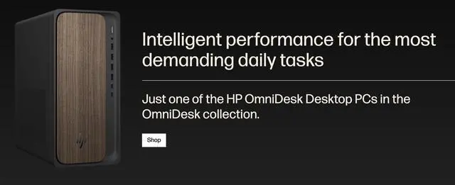 Alt view image 3 of 7 - HP OmniDesk AI Powered Desktop (Intel Ultra 7-265, 32GB DDR5, 1TB SSD, Intel Graphics, 280W PSU, WiFi 6, Bluetooth 5.4, RJ-45, 1 Display Port, HDMI, Win 11 Home)