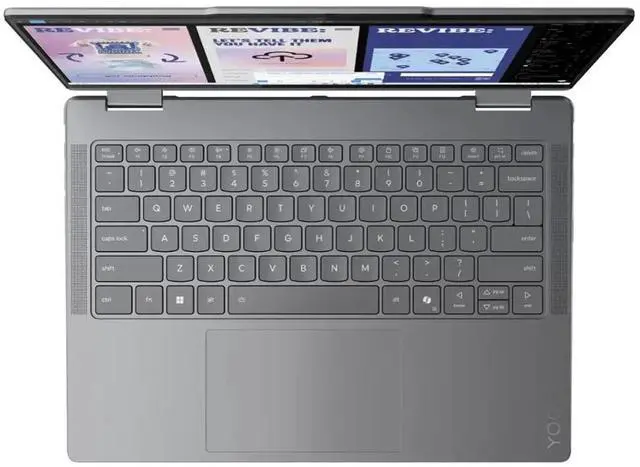 Alt view image 4 of 7 - Lenovo Yoga AI PC 2-in-1 Laptop 14.0" Touchscreen OLED WUXGA Display (Intel Ultra 7-256V, 16GB LPDDR5X, 1TB SSD, Backlit KB, Fingerprint, 2 Thunderbolt 4, WiFi 7, Webcam, Bluetooth 5.4, Win 11 Home)