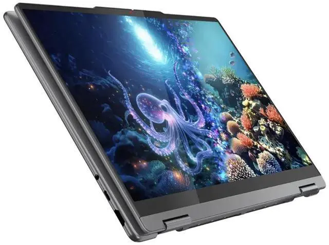 Alt view image 5 of 7 - Lenovo Yoga AI PC 2-in-1 Laptop 14.0" Touchscreen OLED WUXGA Display (Intel Ultra 7-256V, 16GB LPDDR5X, 1TB SSD, Backlit KB, Fingerprint, 2 Thunderbolt 4, WiFi 7, Webcam, Bluetooth 5.4, Win 11 Home)